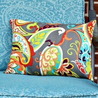 Pillow in chair. 