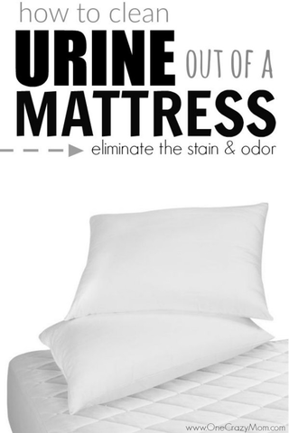 Learn how to get pee out of mattress with just two items. Eliminate the the odor and the stain with something you already have in your pantry! Find out how to get urine out of mattress. How to clean pee from mattress. How to get pee smell out of mattress. How to clean pee out of a mattress.