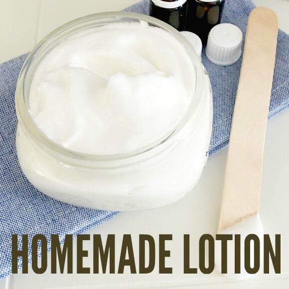 Container of lotion. 