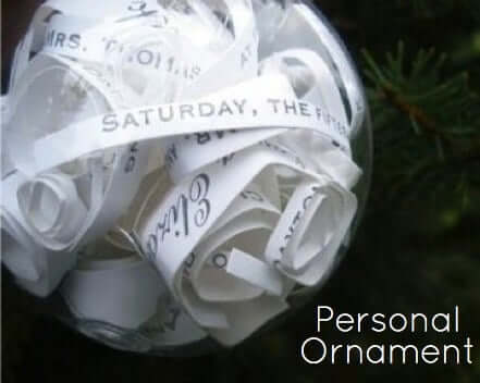 Clear glass ornament filled. 