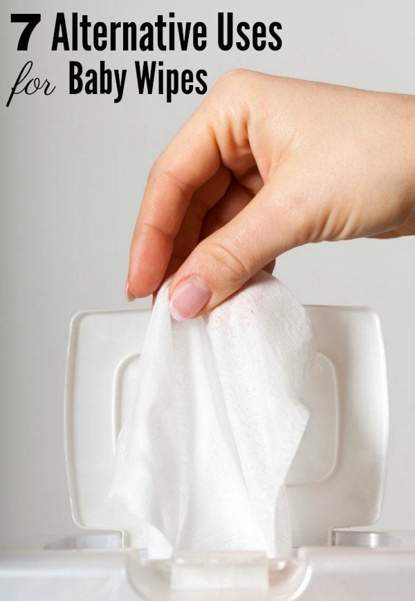 Baby wipes in a tub.