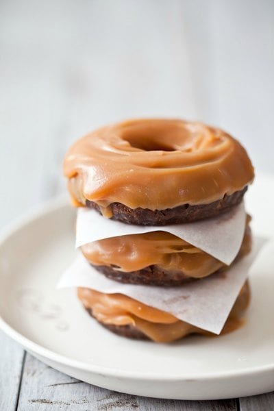 Mini Baked Donuts with Vanilla Glaze