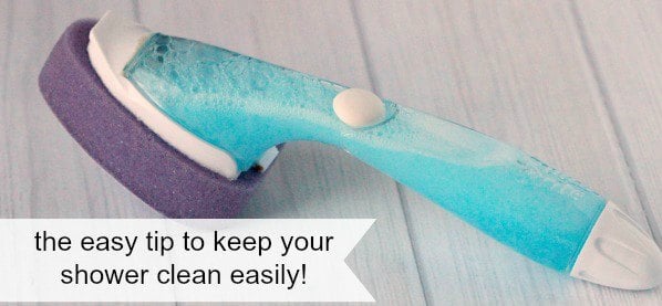 Scrub brush with cleaner. 