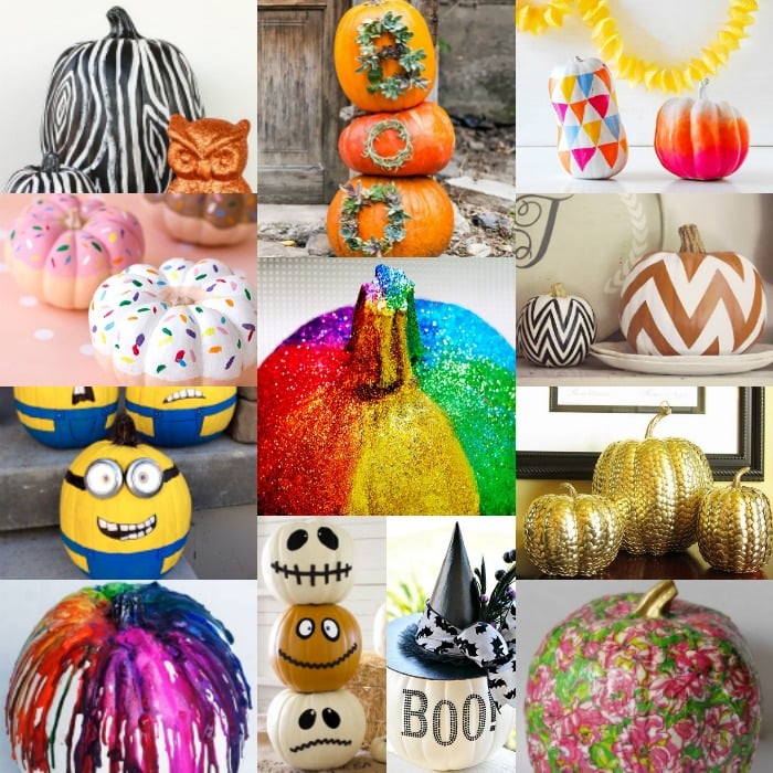 How to decorate a pumpkin without carving it - 20 Easy Ideas