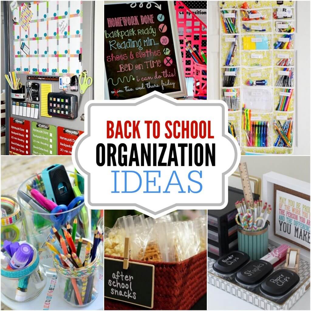 Here are 15 DIY back to school organization ideas to have a great school year! Streamline all the paperwork with these back to school diy organization ideas. Easy diy back to school ideas. 15 organization ideas for school.