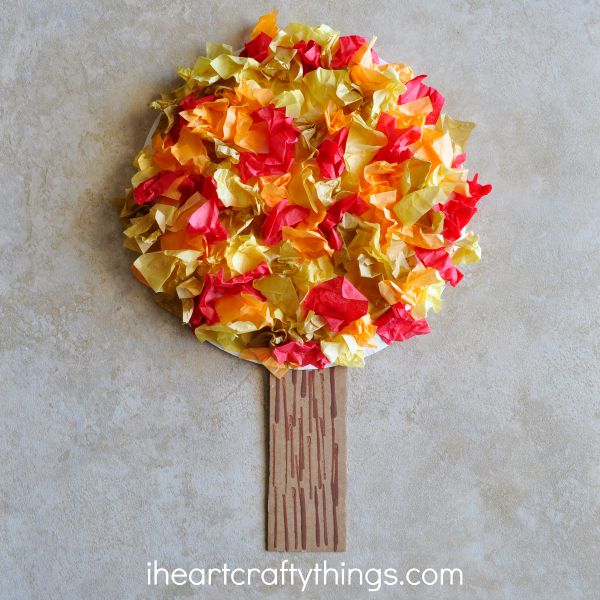 Tissue paper tree. 