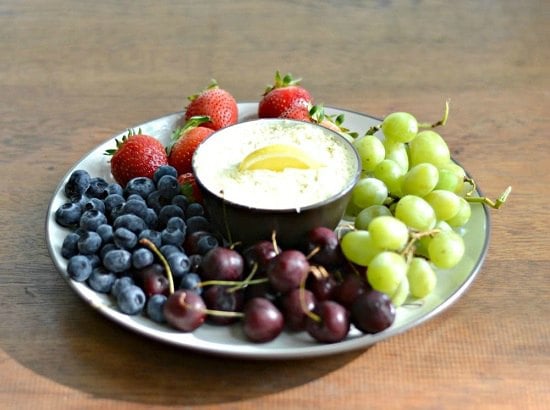 Fruit Tray with dip.