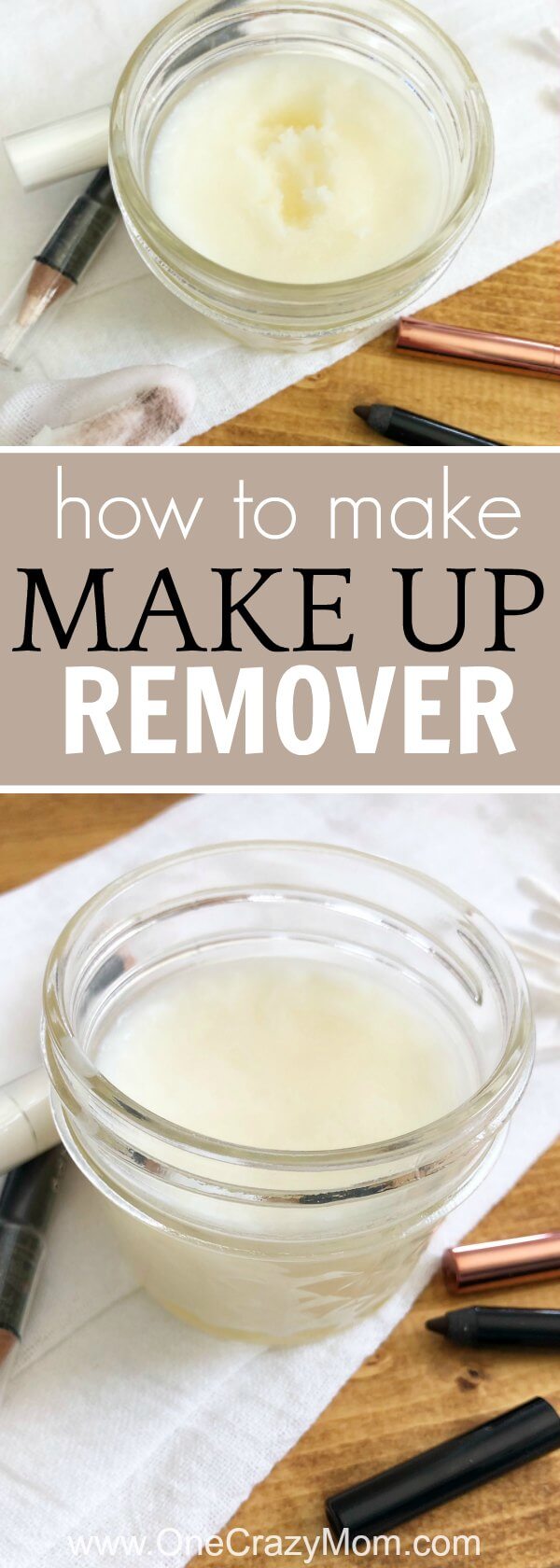 Learn how to make makeup remover. With only 3 ingredients, you will have the best eye makeup remover! This diy makeup remover is quick and easy. Try the best makeup remover.