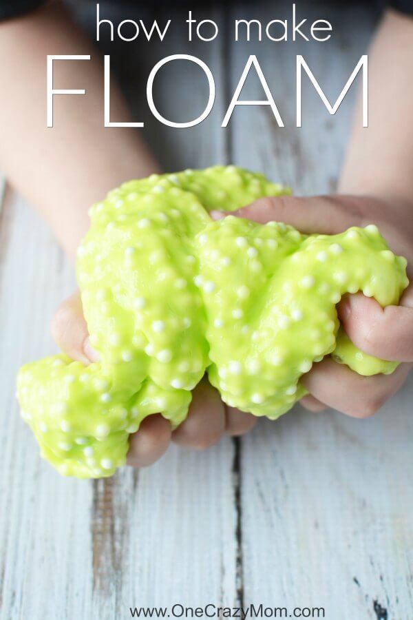 Learn how to make this floam recipe with liquid starch that is also borax free! This floam slime recipe is very easy to make and does not require a ton of ingredients. Once you know how to make floam slime, it's very simple. The kids will have a blast making this floam DIY! No need for kits when you have this no borax homemade recipe. #onecrazymom #floamrecipe