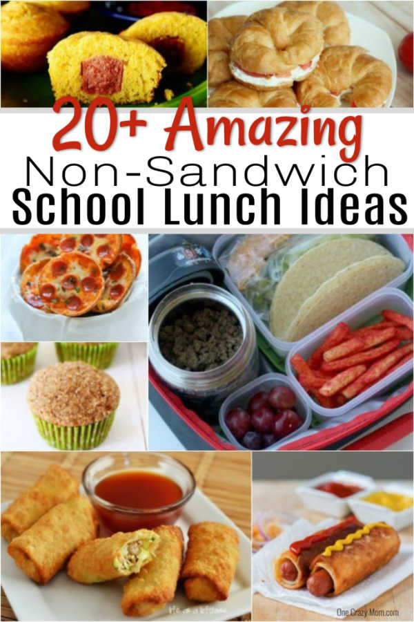 Non Sandwich Lunch Ideas for Kids - 20 kid friendly lunch ideas for school