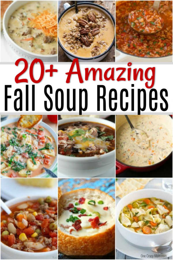 Easy Fall Soup Recipes - 25 Fall Soups that You Will Love