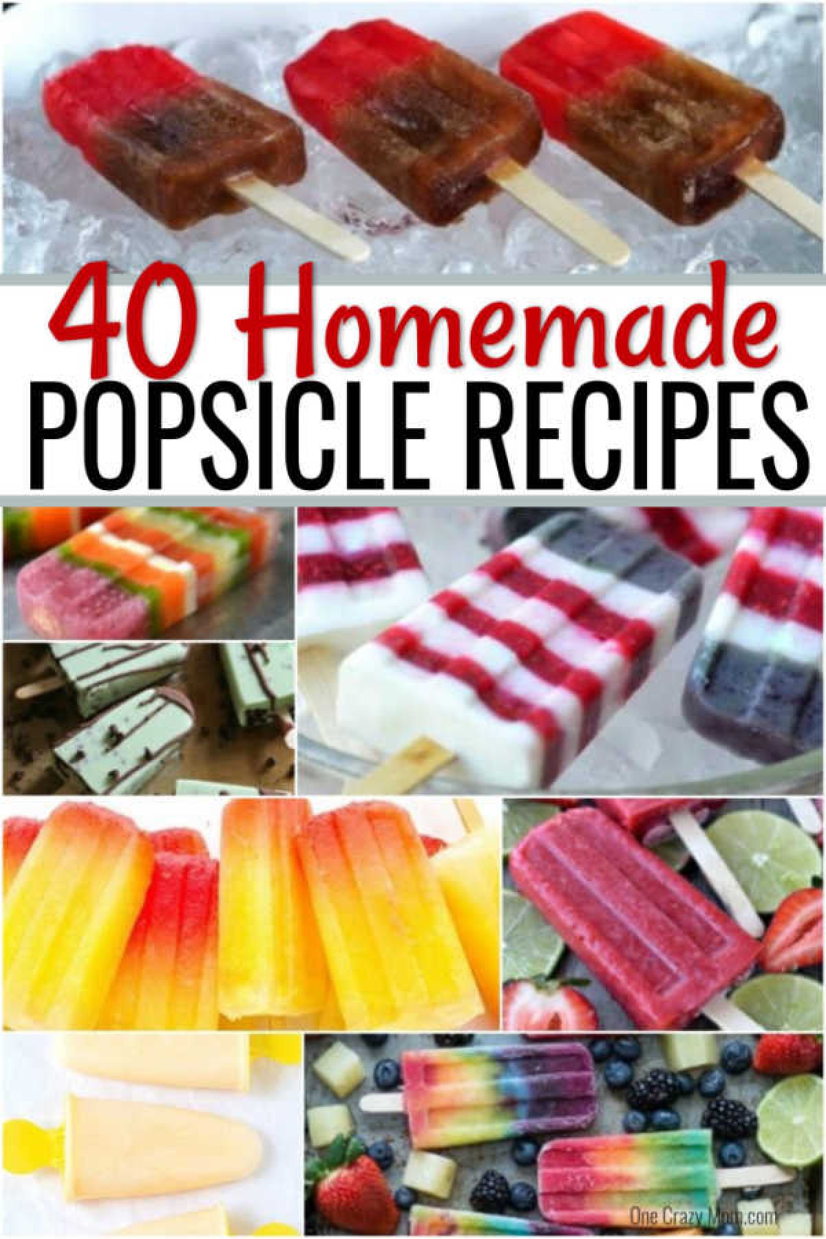 Find lots of yummy and easy popsicle recipes here. 40 homemade popsicle recipes the entire family will love. Cool off this summer with these treats! We have delicious fruit popsicle recipes, chocolate popsicle recipes and much more. There is something for everyone.