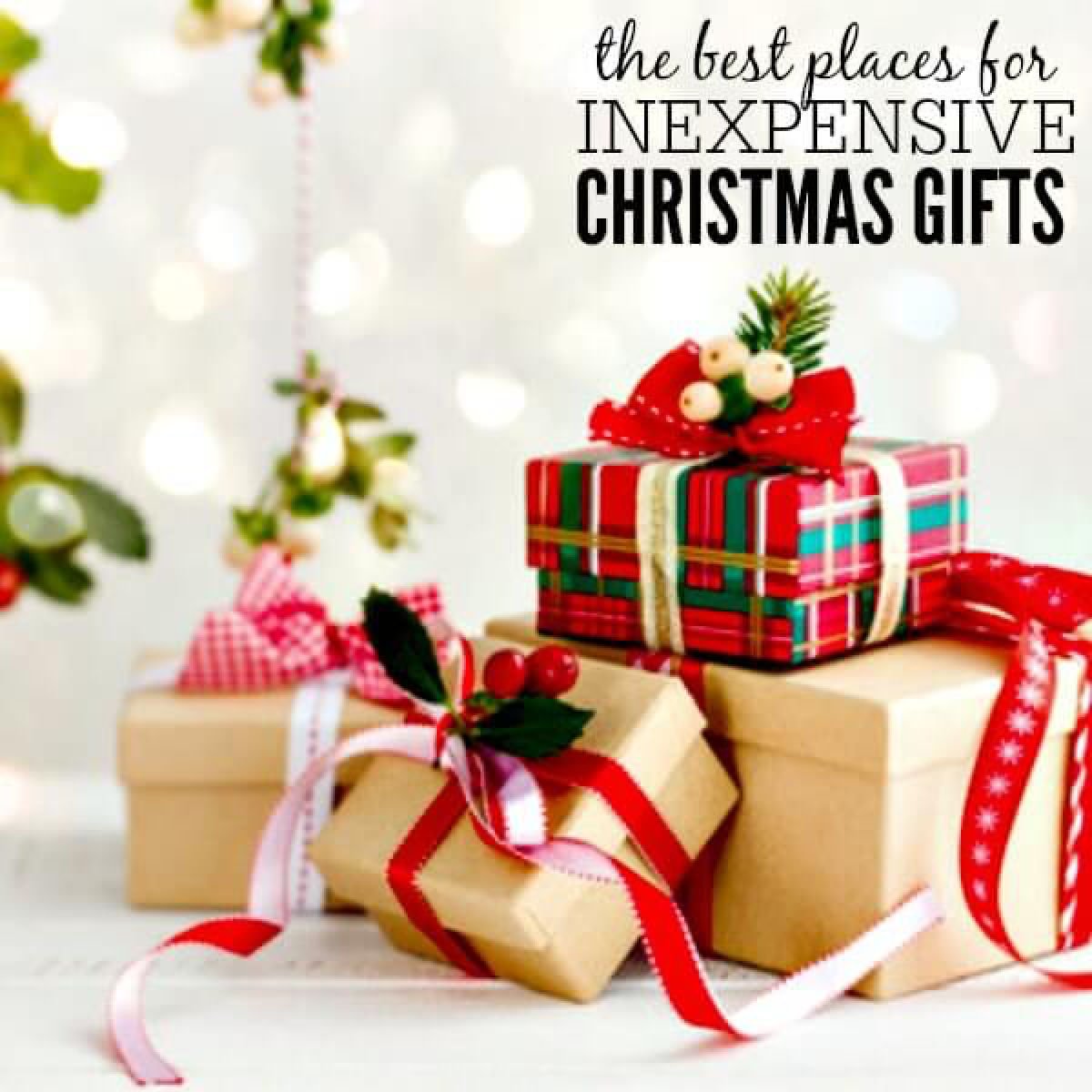 The holidays can be expensive! Save money with these places to shop for inexpensive Christmas gifts. 10 places for inexpensive Christmas gifts.