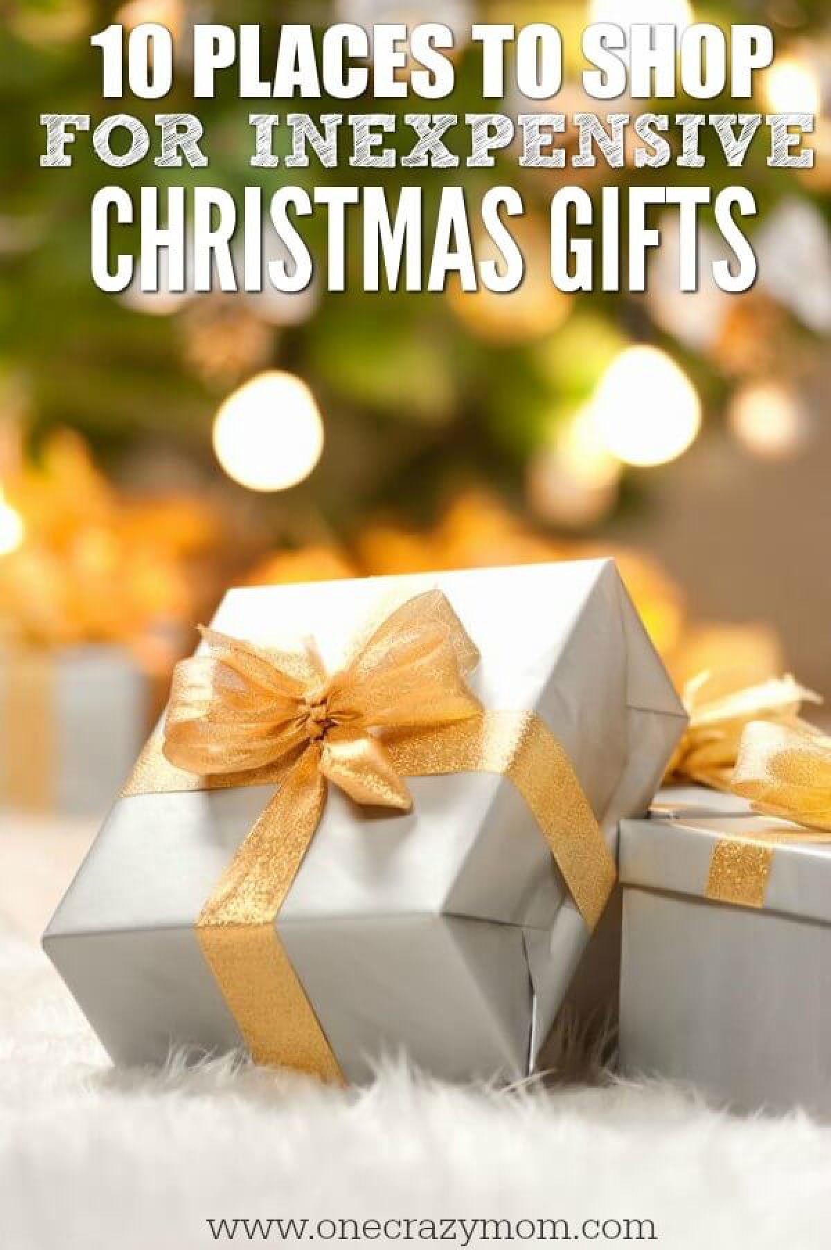 The holidays can be expensive! Save money with these places to shop for inexpensive Christmas gifts. 10 places for inexpensive Christmas gifts.