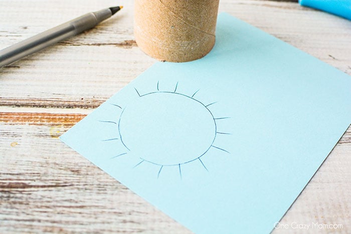 Drawing the rays. 