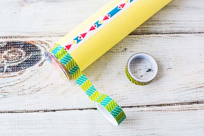Decorating with washi tape. 