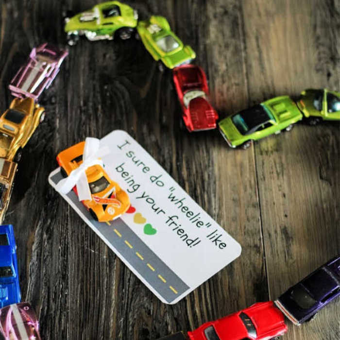 We have a fun and free printable to make these Hot Wheels Valentines. Homemade valentine cards are so easy to make and a ton of fun!