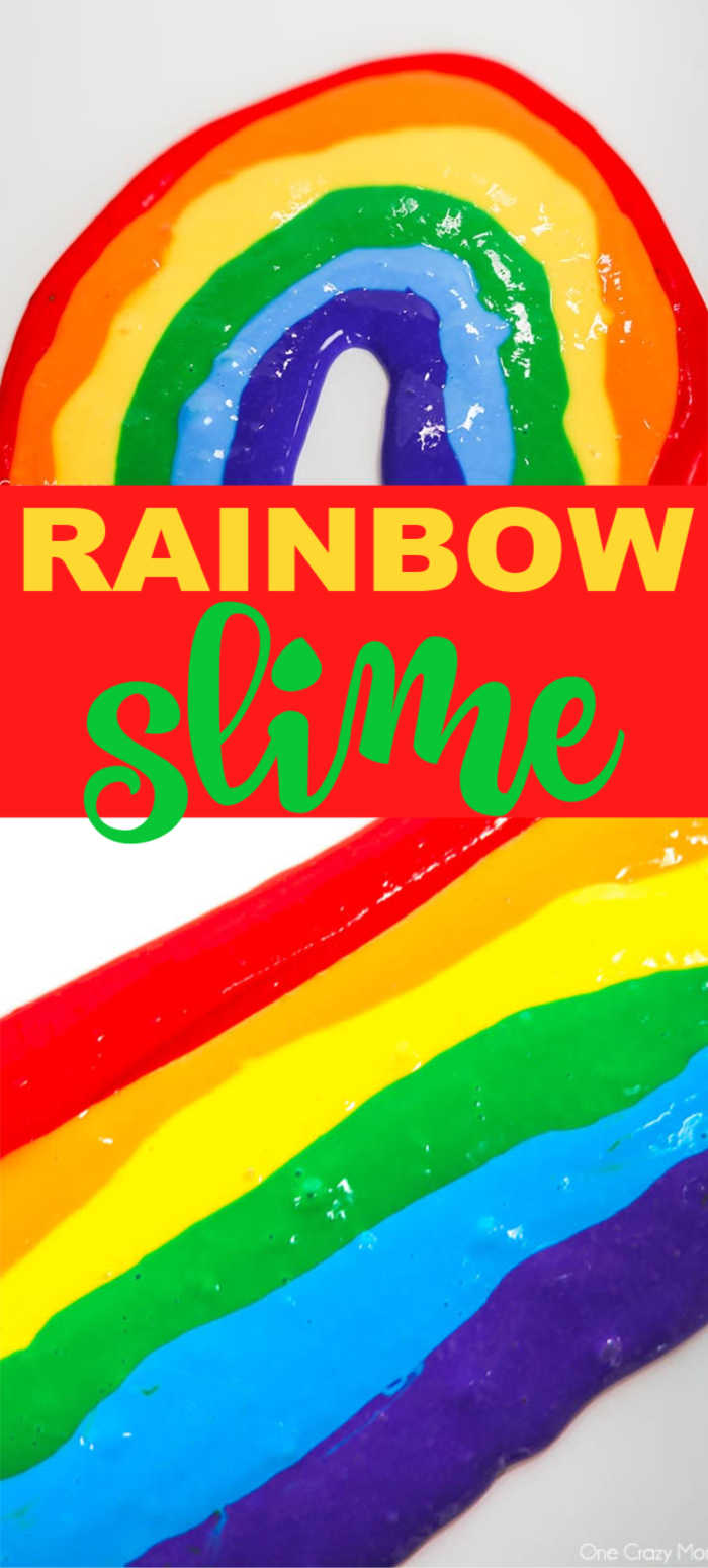 Brighten someone's day and make this colorful and pretty rainbow slime. The kids will have a blast making this and the colors are so fun and vibrant.