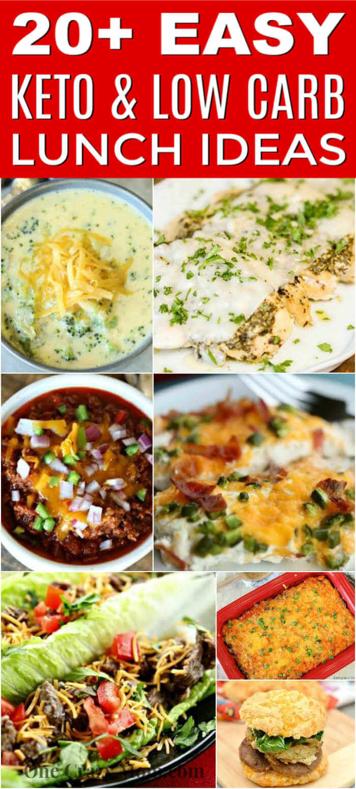 Find over 20 delicious Keto lunch ideas that are easy to prepare and loaded with flavor. Lunch might be your favorite meal with so many tasty recipes that are perfect to pack for work as well. #eatingonadime #ketorecipes #lunchrecipes