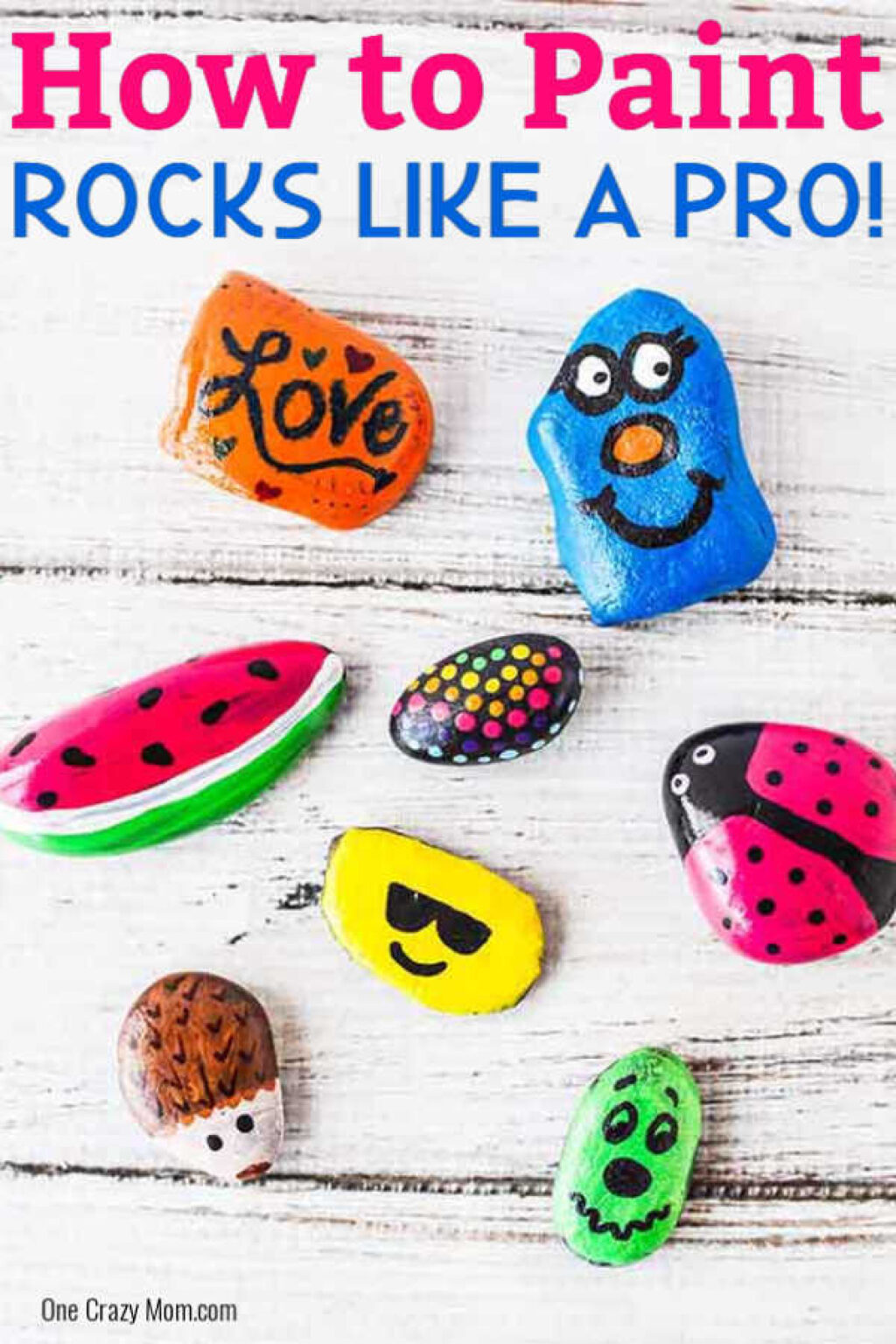 DIY Painted Rocks - how to paint rocks for outdoors