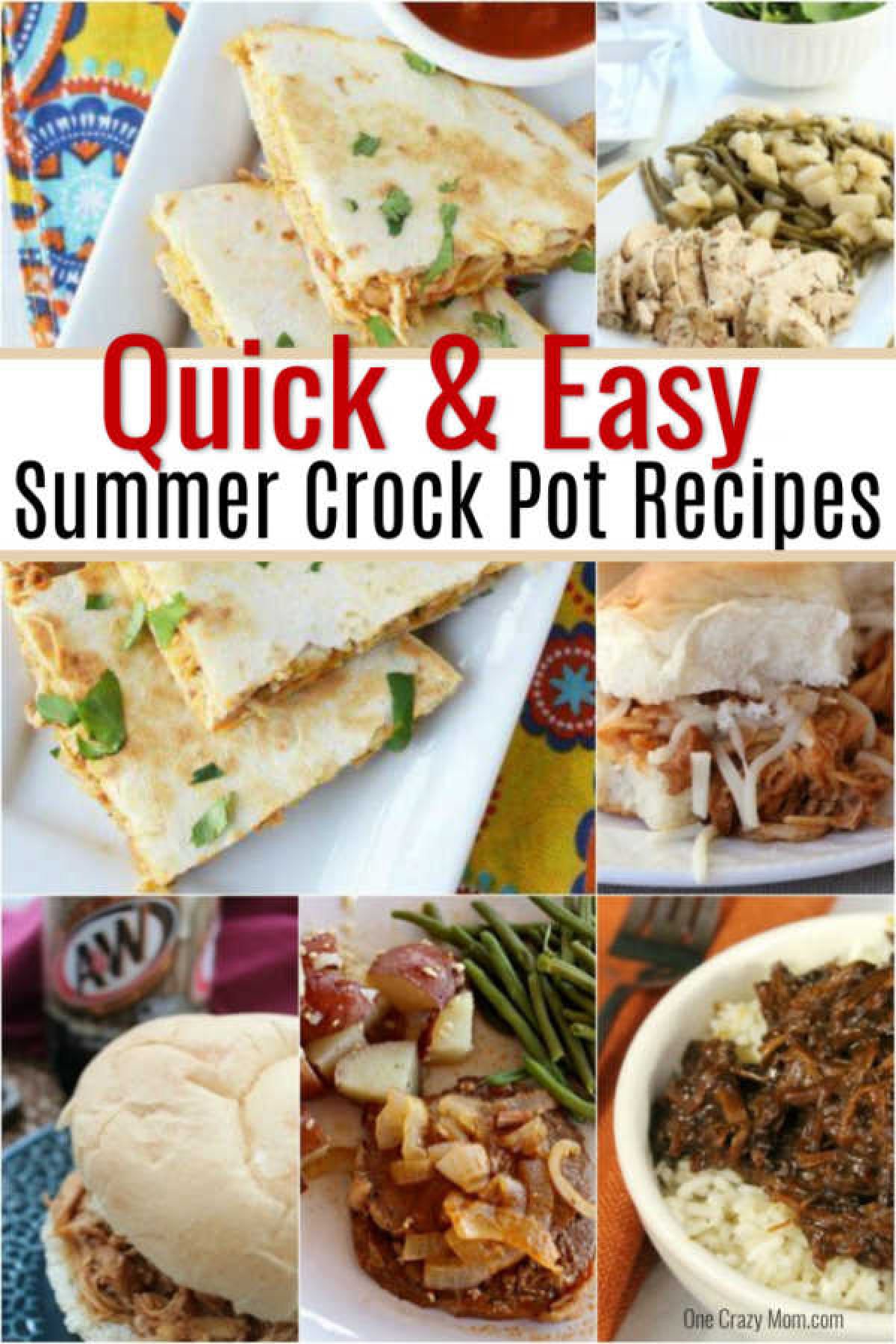 We have over 25 easy summer crock pot recipes to make dinner time a breeze! Keep your kitchen cool all summer long with these easy slow cooker meals.