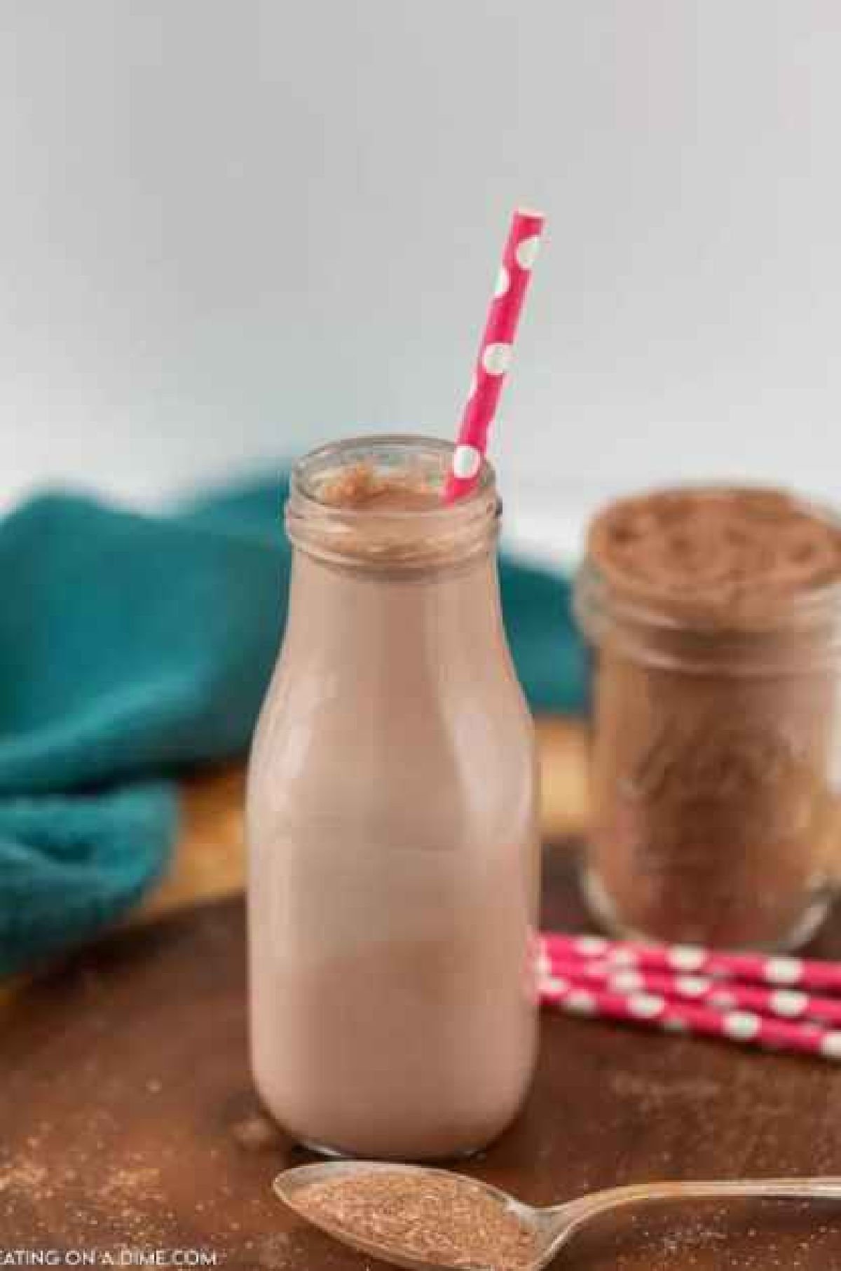 Homemade nesquick in a jar.