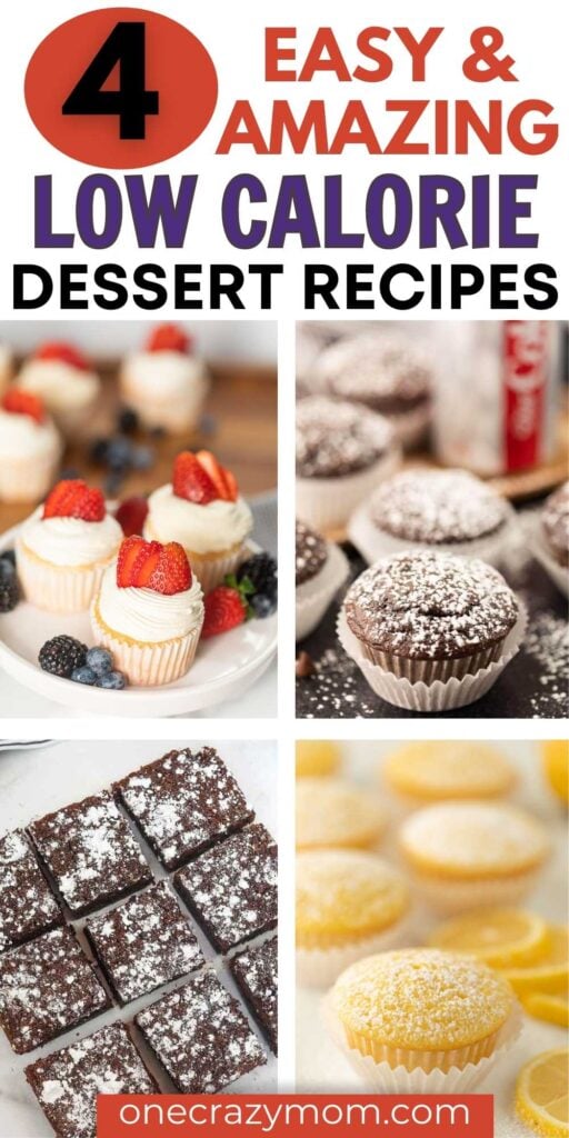 Delicious and Easy low calorie desserts are simple to make and taste amazing. These low calorie dessert recipes are delicious and won't ruin your diet. You’ll love these easy healthy dessert options that include chocolate recipes too! #onecrazymom #desserts #lowcaloriedesserts #healthydesserts