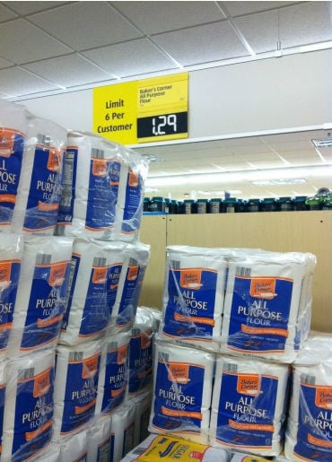 Pallet of flour. 