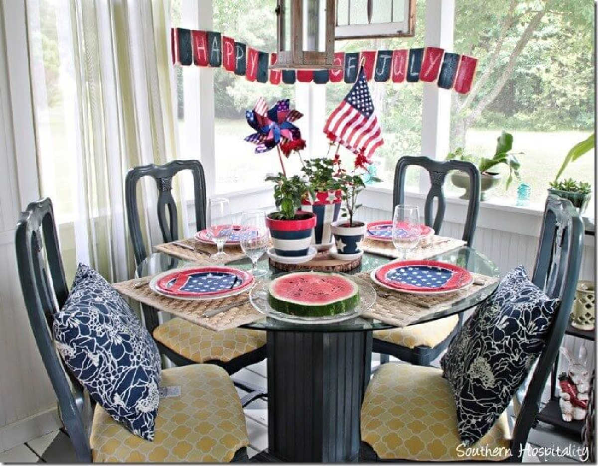 We have simple and easy 4th of July decorations. All you need is some red, white, blue, and a little creativity to make these amazing patriotic decorations.