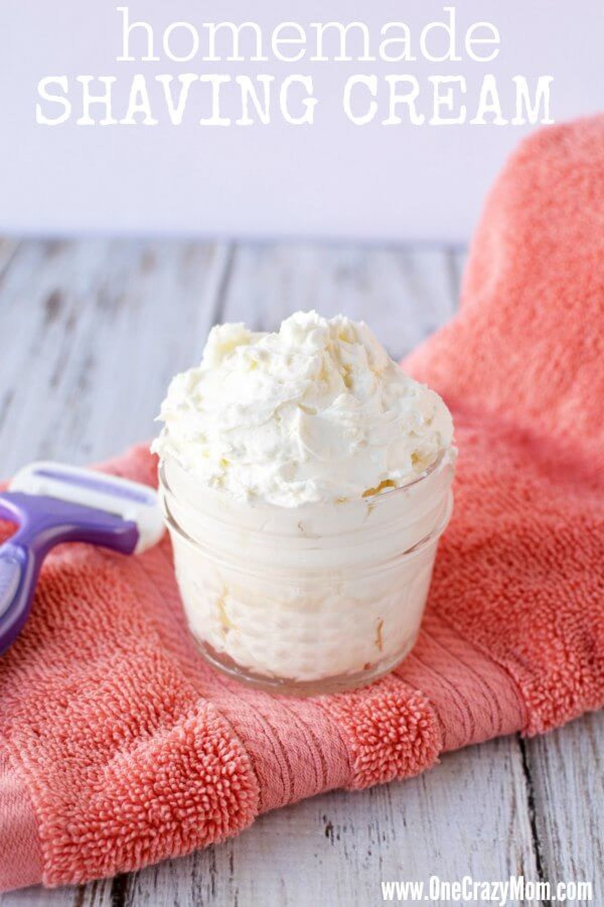 Container of shaving cream. 