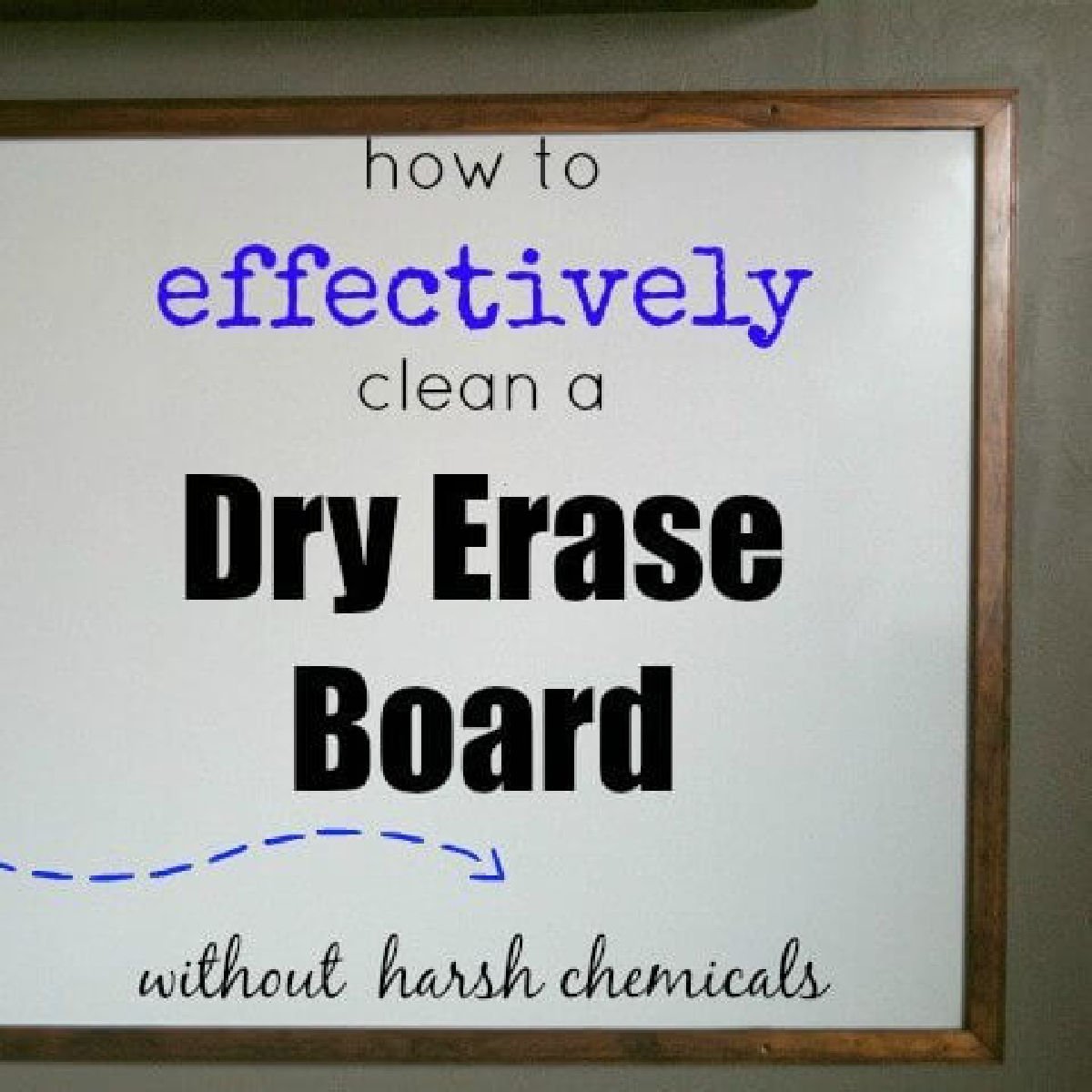 Dry Erase Board on the wall. 