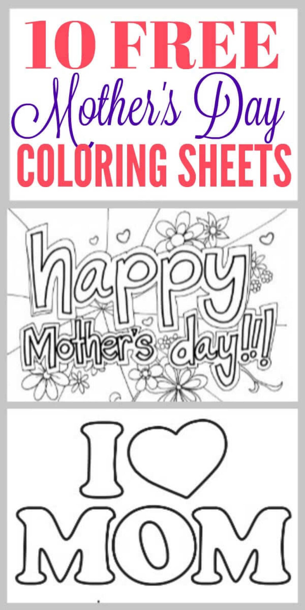 Free Mother's day coloring pages - 13 Mothers Day coloring sheets