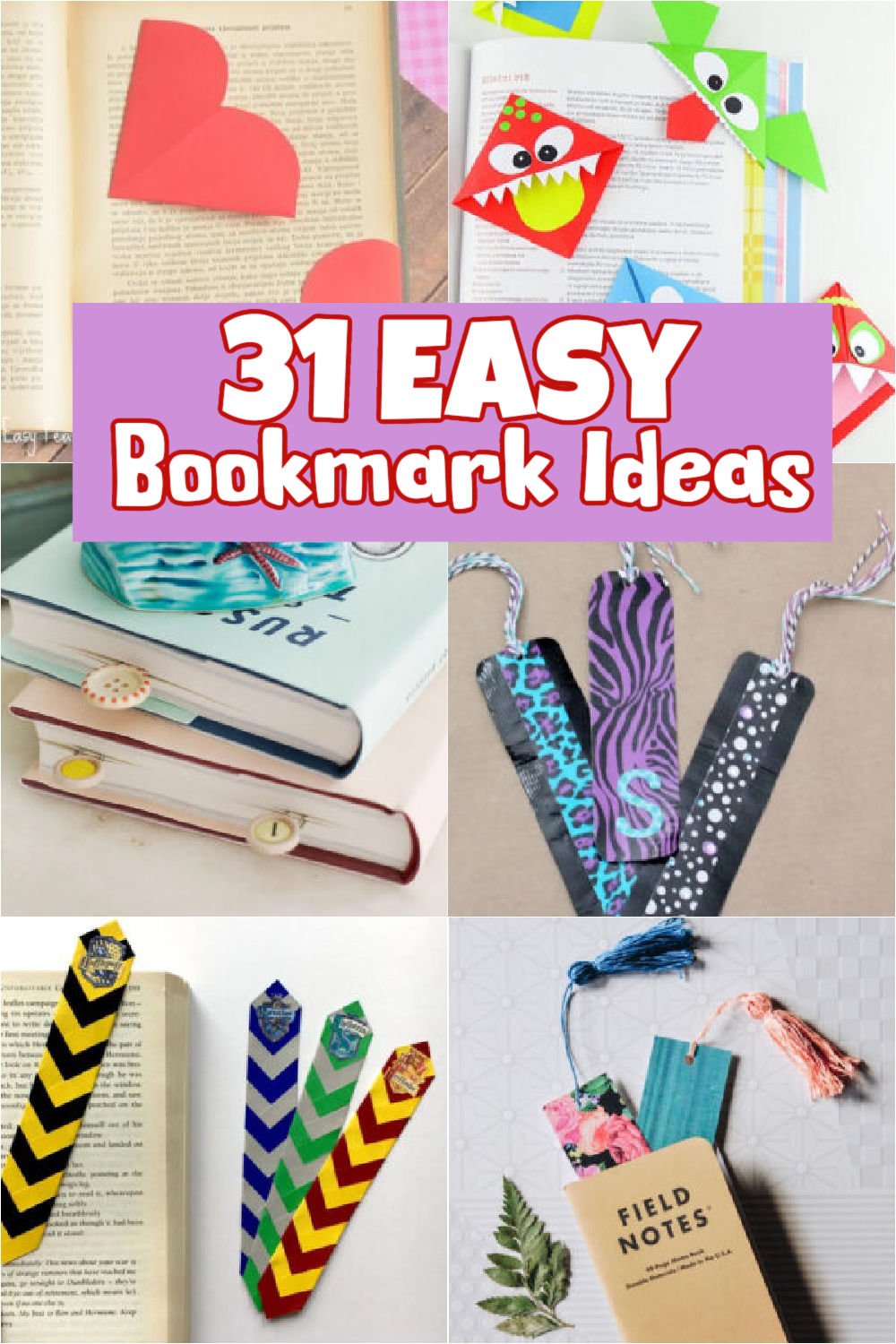 If you are bored of using random scraps of paper to hold your place, check out these 31 bookmark ideas. Explore some of the best cute bookmark ideas. These bookmarks include simple and easy ideas that are so cute and make great handmade gifts. #onecrazymom #bookmarkideas #diybookmarkideas